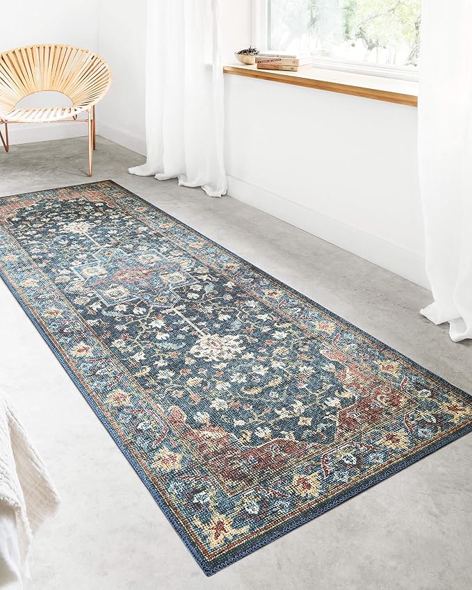Loloi II Skye Collection SKY-08 Denim/Brick 7'-6" x 9'-6" Area Rug - Image 5