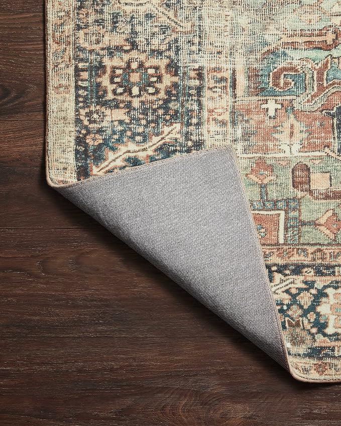 Loloi Margot Collection MAT-02 Terracotta/Lagoon 2'-6" x 11'-6" Runner Rug - Image 11
