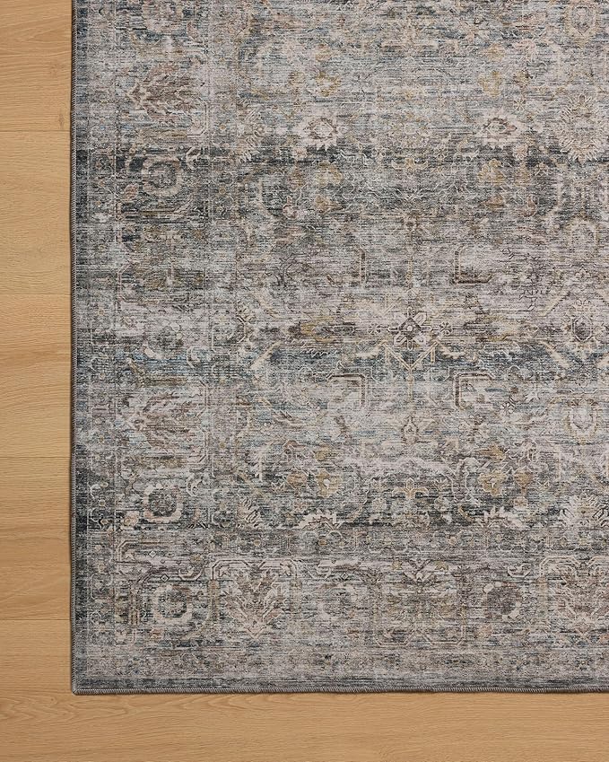 Loloi Amber Lewis Josie Collection JOS-05 Dove/Gold 6'-0" x 9'-0", .13" Pile - Image 7