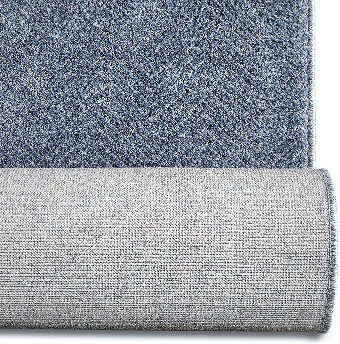 Well Woven Custom Size Hallway & Stair Runner- Harlow Pompeii Blue 31 Inches - Image 5