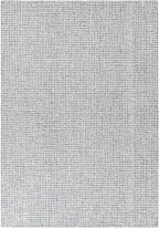 Hand-Tufted 100% Wool Pile Area Rug – Geometric Textured Grid Check Pattern – by RestorationandRenovation