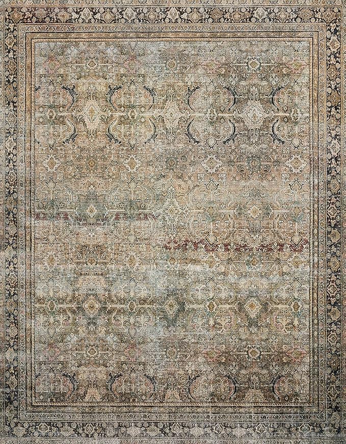 Loloi Layla Collection LAY-03 Olive/Charcoal 2'-6" x 9'-6" .13" Thick Runner Rug - Image 6