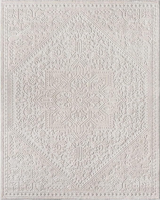 Well Woven Harlow Collection Cloud Medallion Ivory - Image 2