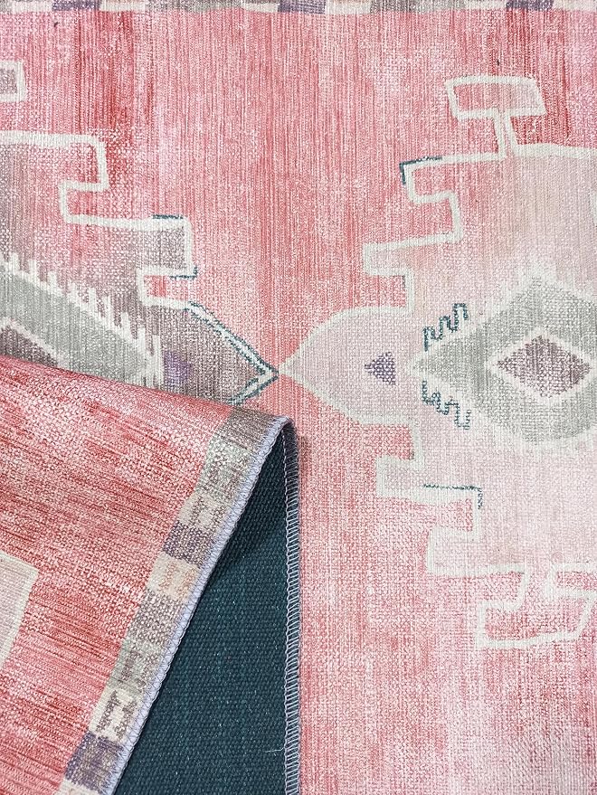 Fame Rugs Turkish Rug. Washable Vintage Oriental Antique Inspired Traditional - Image 5