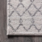 JONATHAN Y Boho Vintage Diamond Cream/Gray Square Area Rug 5X5 ft, Moroccan Hype - Image 5
