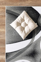 GLORY RUGS Modern Area Rug 4x6 Grey Swirls Carpet Bedroom Living Room - Image 3
