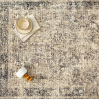 5x7 Area Rug Washable Vintage Neutral Living Room Carpet Large Indoor Non Slip - Image 7