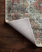 Loloi Skye Collection SKY-06 Apricot/Mist 6'-0" x 6'-0" Round Area Rug - Image 8