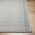 Mark&Day Wool Rugs, 2x3 Janmichael Solid and Border Gray/Black Area Rug - Image 6