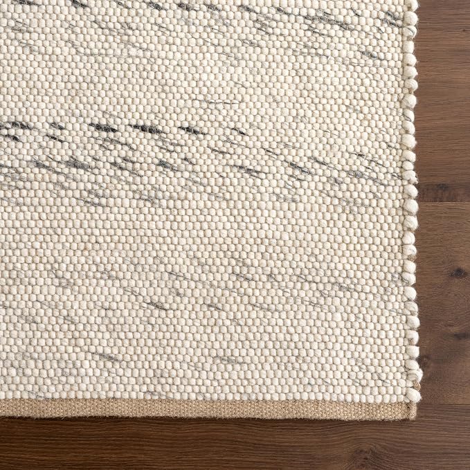 Rugs USA Hamptons Marled Ivory/Grey, Hand Woven, Soft and Cozy, High Traffic - Image 4