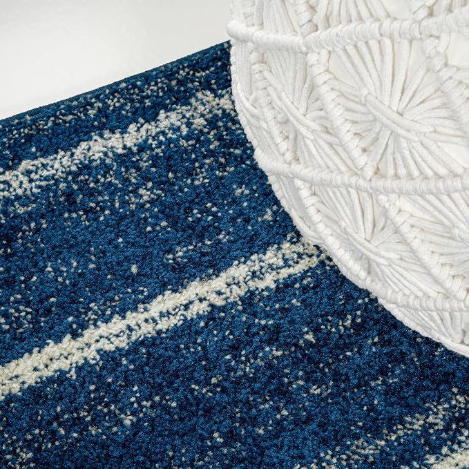 JONATHAN Y Williamsburg Minimalist Stripe Navy/Cream Indoor Area Rug, - Image 4