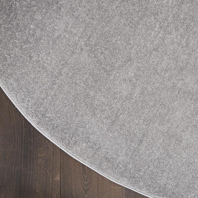 Nourison Home Nourison Essentials Silver Grey 6' x 9' Oval Area Rug - Image 7