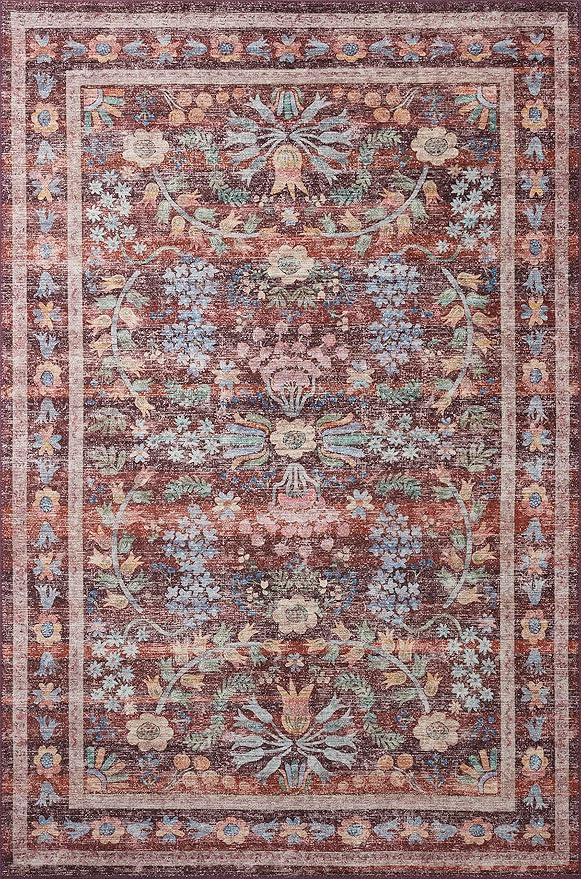 Loloi Rifle Paper Co. Maison Collection MAO-06 Red 2'-6" x 9'-6", .19" Pile - Image 3