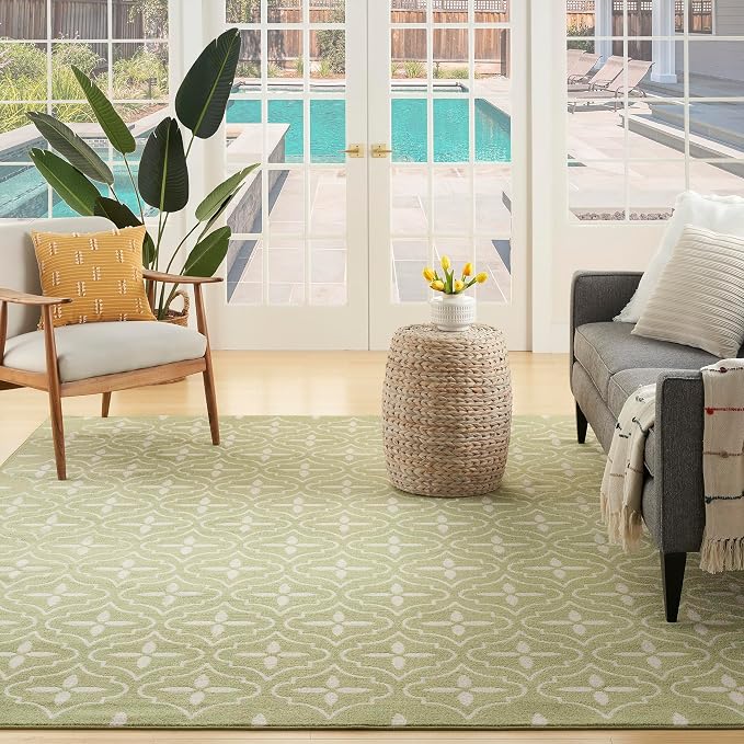 Nourison Home Nourison Essentials Green Ivory 8' x 10' Area Rug - Image 3