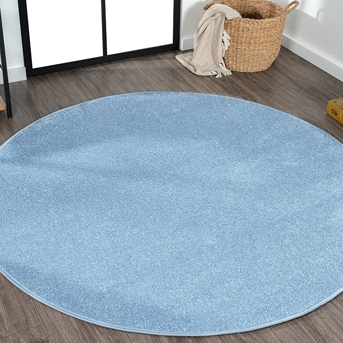 Eyely UES100F-6R Supersoft Haze Solid Low-Pile Indoor Area Rug, Minimalist by eyely