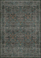 Dark Green Floral Living Room Rug 5x7 Area Rug - Image 2