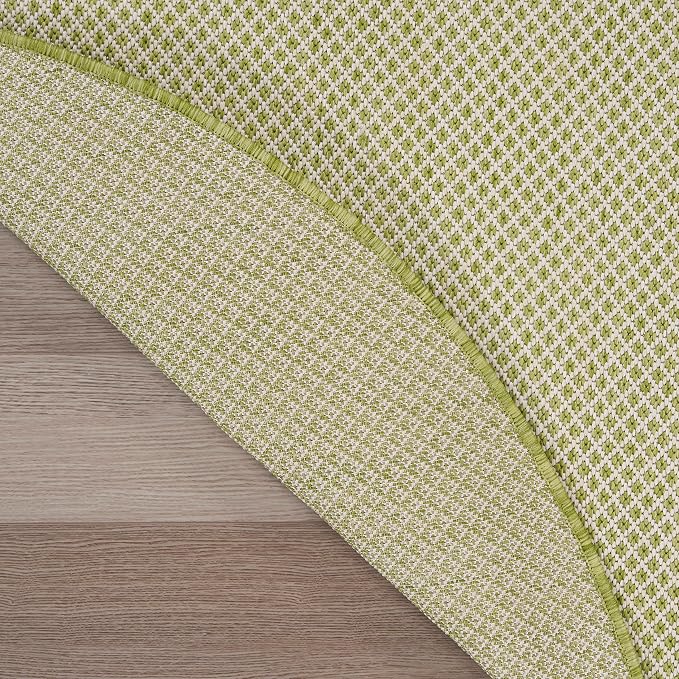 Nourison Home Courtyard Ivory Green 4' x Round Area Rug - Image 10
