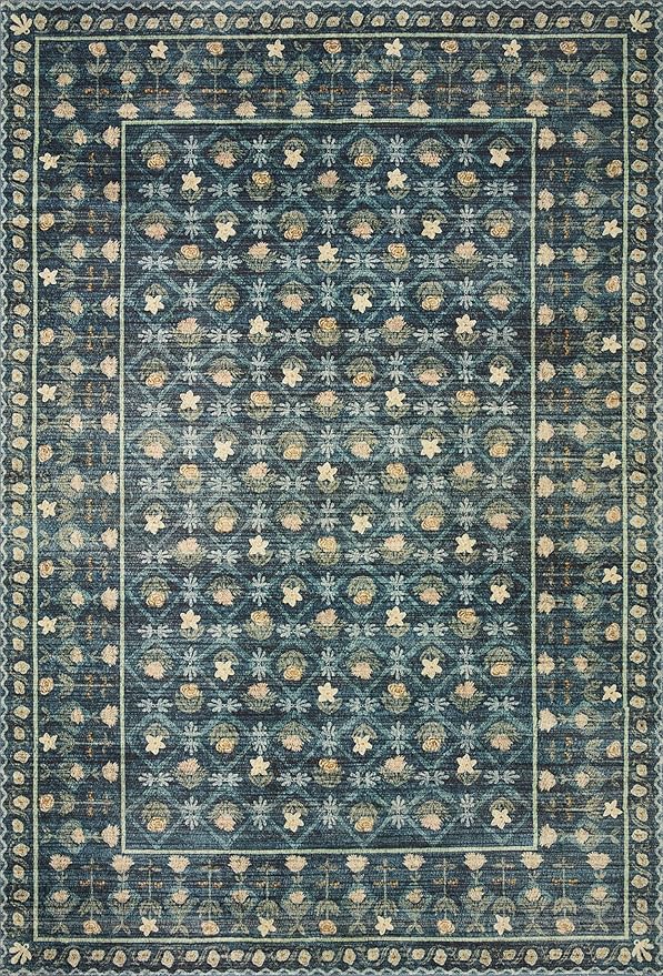 Loloi Rifle Paper Co. Eden Collection EDE-03 Lattice Indigo 2'-6" x 11'-6" - Image 3