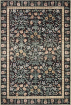 Loloi Rifle Paper Co. Eden Collection EDE-02 Mughal Garden Black 2'-0" x 5'-0" - Image 2