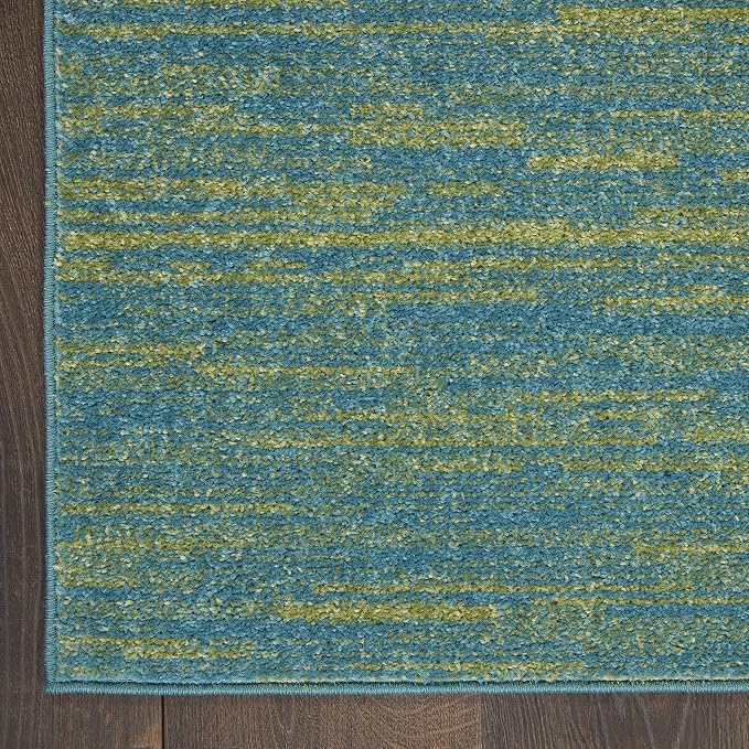 Nourison Home Nourison Essentials Blue Green 2' x 6' Area Rug - Image 5