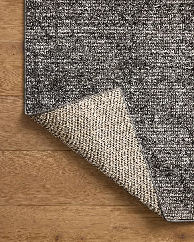 Loloi Kamala Collection KAM-06 Charcoal/Ivory 11'-2" x 15'-7" Area Rug - Image 6