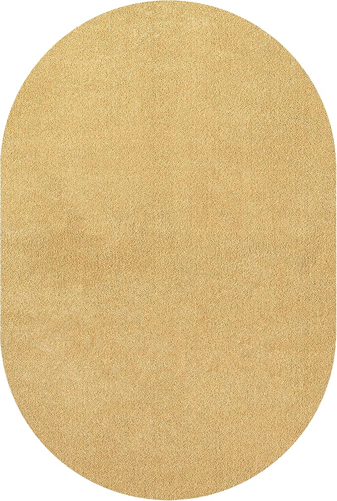 Eyely UES100B-5OV Supersoft Haze Solid Low-Pile Indoor Area Rug, Minimalist - Image 3