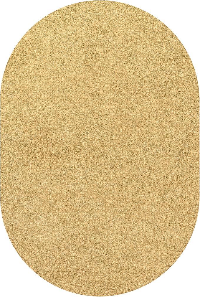 Eyely UES100B-6OV Supersoft Haze Solid Low-Pile Indoor Area Rug, Minimalist - Image 3