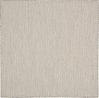 Nourison Home Courtyard Ivory Silver 4' x Square Area Rug - Image 4