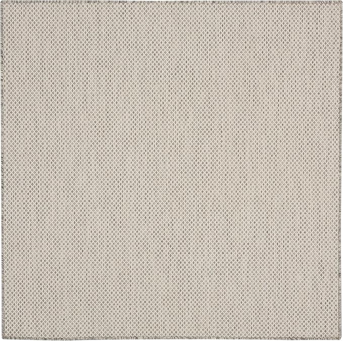 Nourison Home Courtyard Ivory Silver 4' x Square Area Rug - Image 4