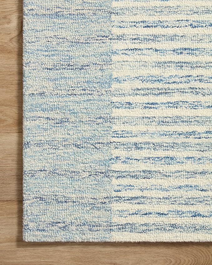 Loloi Chris Loves Julia Chris Collection CHR-01 Ivory/Denim 2'-0'' x 5'-0'' - Image 9