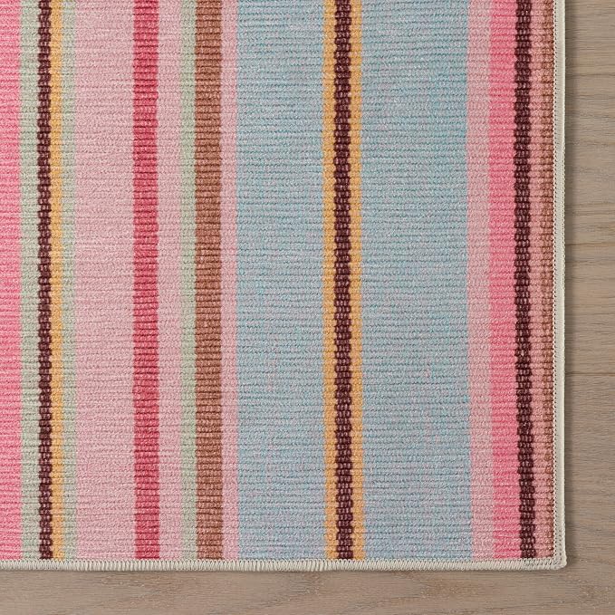 Dash & Albert Jamaica Stripe Multi Machine Washable Rug, Runner-2.5 X 8 Feet - Image 7