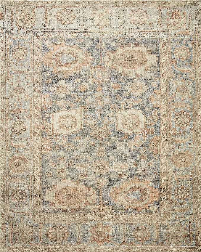 Loloi Margot Collection MAT-03 Ocean/Spice 2'-0" x 5'-0" Accent Rug feat. - Image 3