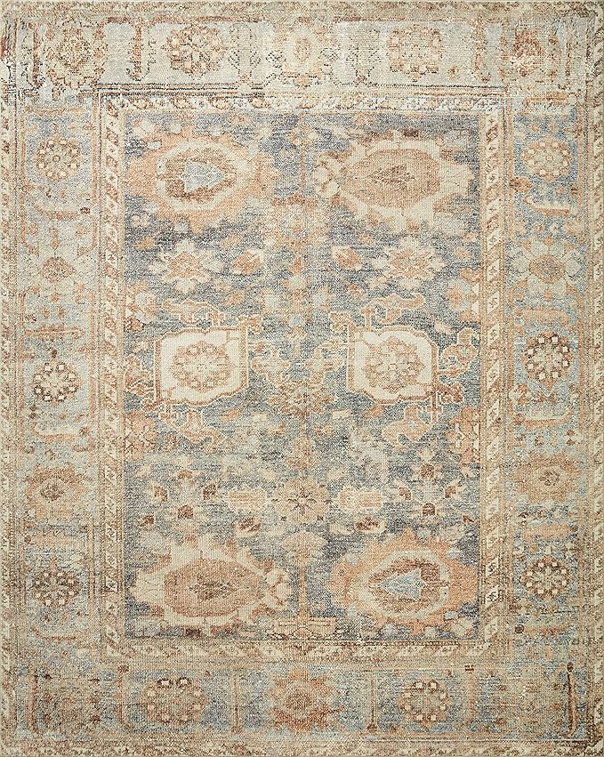 Loloi Margot Collection MAT-03 Ocean/Spice 2'-6" x 9'-6" Runner Rug feat. - Image 3