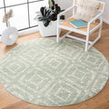 SAFAVIEH Adirondack Collection 6' Round Green/Ivory ADR131Y Modern Diamond by SAFAVIEH
