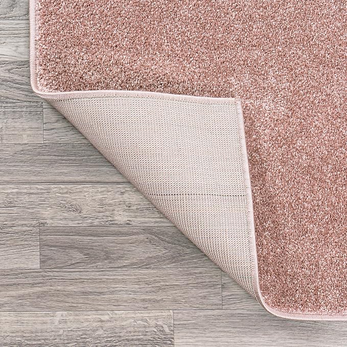 JONATHAN Y Haze Solid Low-Pile Pink Indoor Area Rug 10x14, Minimalist, - Image 5