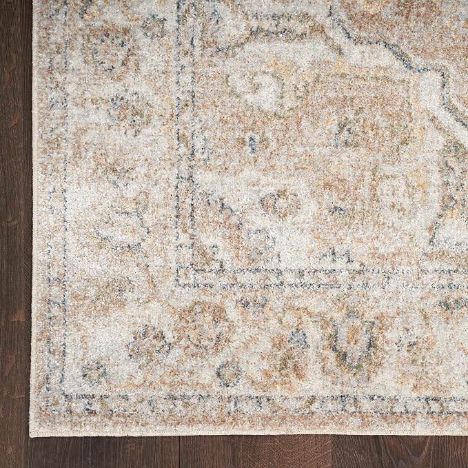 Nourison Home Astra Machine Washable Beige 2'2" x 10' Area Rug - Image 6