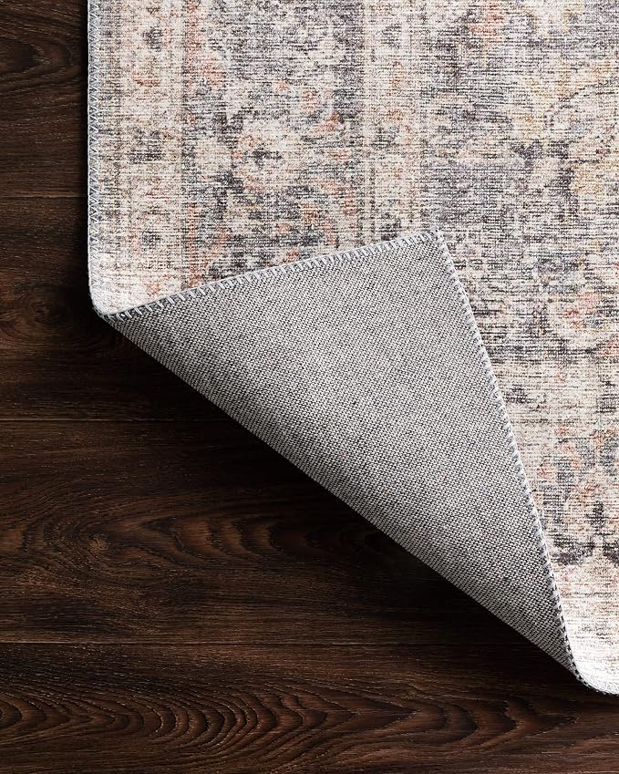 Loloi Skye Collection SKY-01 Grey/Apricot 7' x 9' Oval Area Rug - Image 8