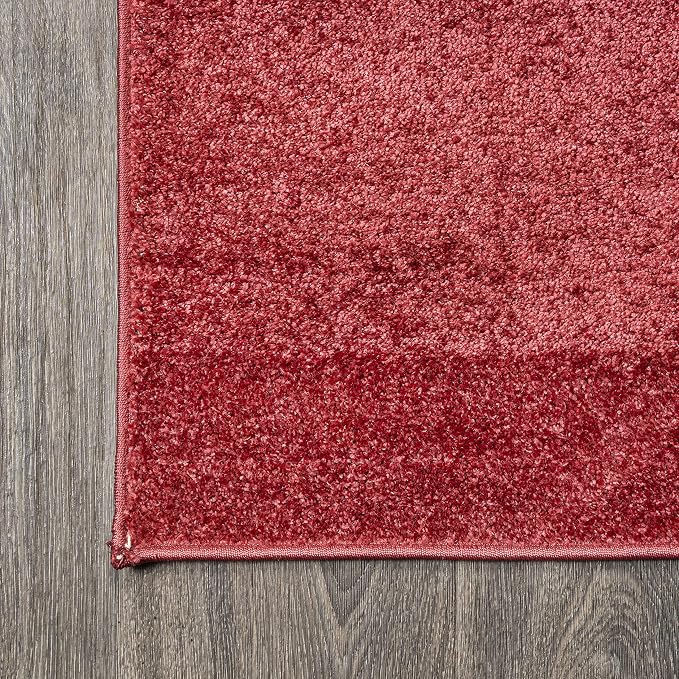 JONATHAN Y Haze Solid Low-Pile Red Indoor Area Rug 6x9, Minimalist, - Image 7