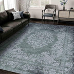 8x10 Area Rug Gray Washable Vintage Distressed Living Room Carpet Large Bedroom - Image 6