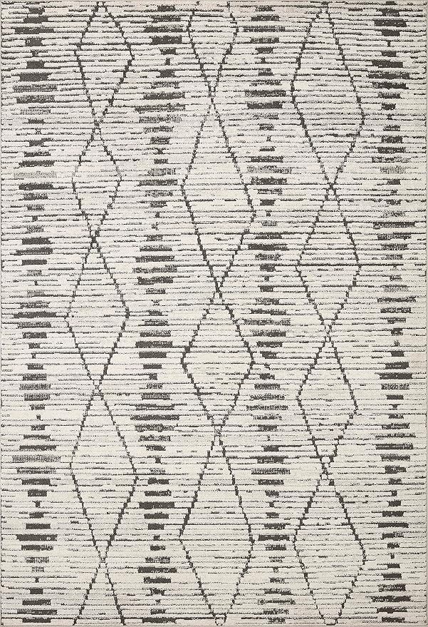 Loloi Kamala Collection KAM-02 Charcoal/Dove 7'-10" x 10' Area Rug - Image 3