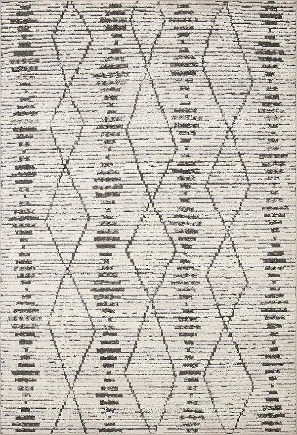 Loloi Kamala Collection KAM-02 Charcoal/Dove 9'-2" x 13' Area Rug - Image 3