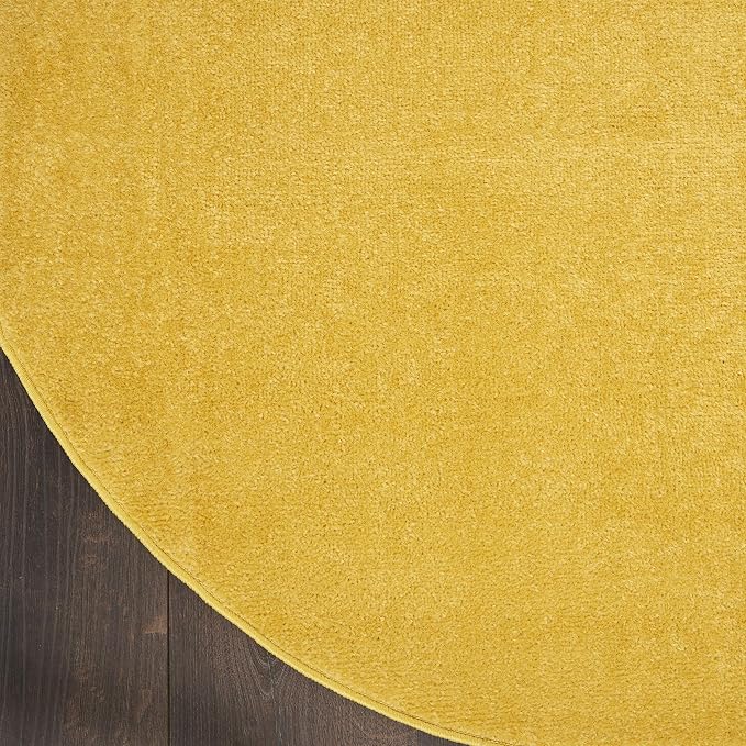 Nourison Home Nourison Essentials Yellow 6' x Round Area Rug - Image 7