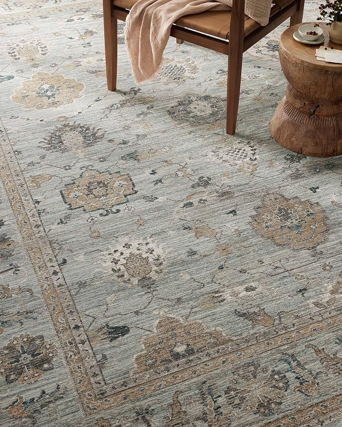 Loloi Magnolia Home by Joanna Gaines Millie Collection MIE-02 Sky/Gold 2'-7" x - Image 4