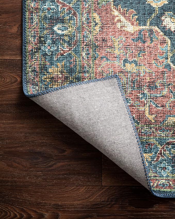 Loloi II Skye Collection SKY-08 Denim/Brick 7'-6" x 9'-6" Area Rug - Image 8