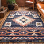 Well Woven Tulsa Lea Blue Traditional Southwestern Tribal 3x5 Area Rug by WellWovenRugs