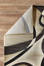 GLORY RUGS Modern Area Rug 5x7 Beige Swirls Carpet Bedroom Living Room - Image 4