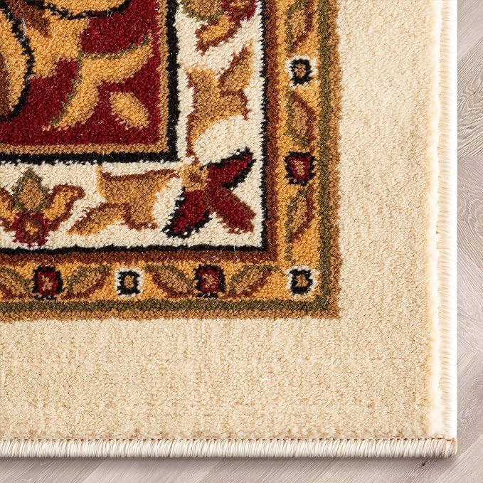 Well Woven Barclay Collection Medallion Kashan Ivory 4x5 Area Rug - Image 4