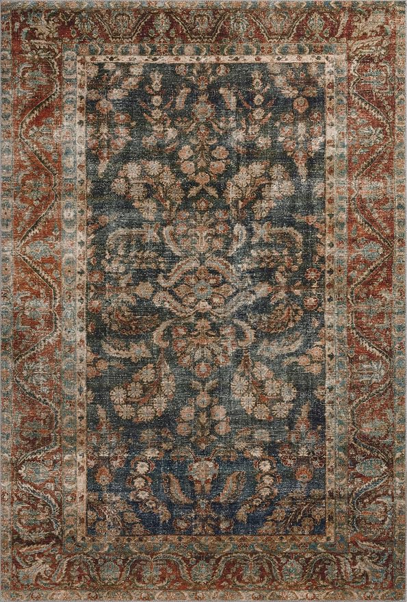 Loloi Chris Loves Julia Jules Collection JUL-10 Ocean/Spice 2'-0" x 5'-0" - Image 2