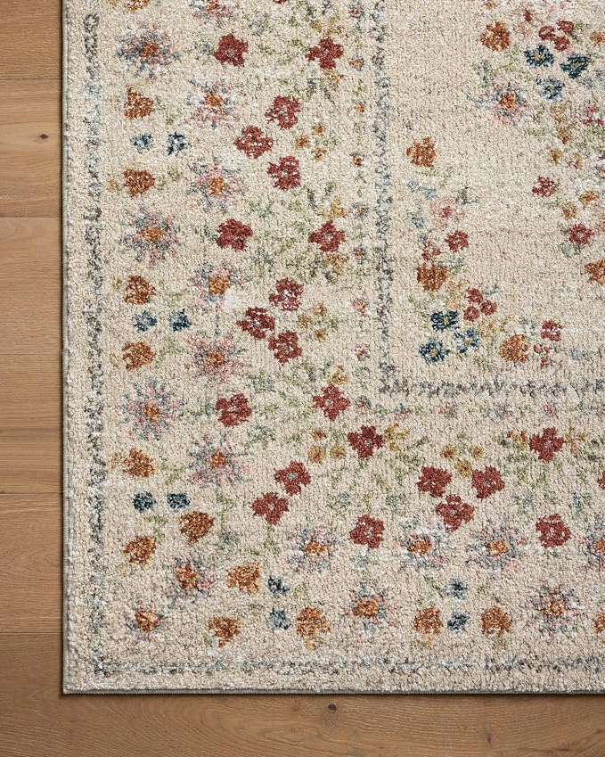 Loloi Rifle Paper Co. Laurel Collection LAU-02 Linen 3'-11" x 5'-7" Accent Rug - Image 5