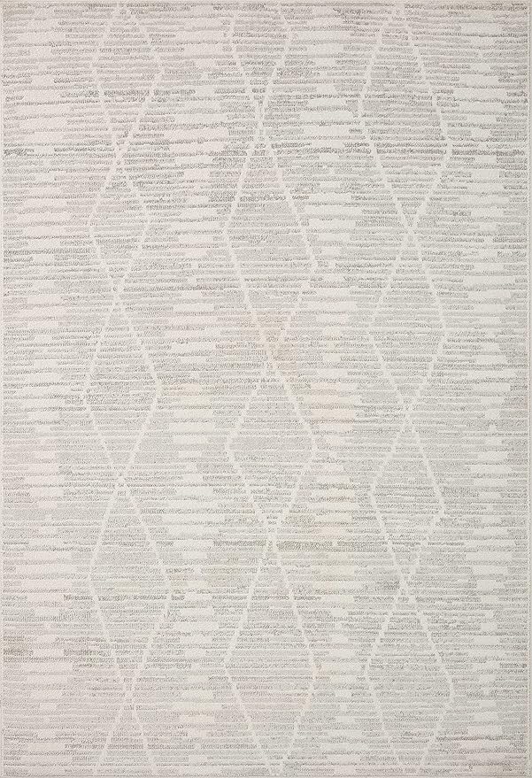Loloi Kamala Collection KAM-02 Ivory/Silver 2'-7" x 8'-0" Runner Rug - Image 2